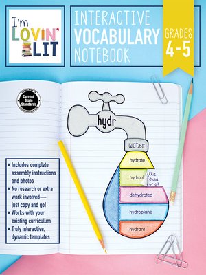 cover image of I'm Lovin' Lit Interactive Vocabulary Notebook, Grades 4--5